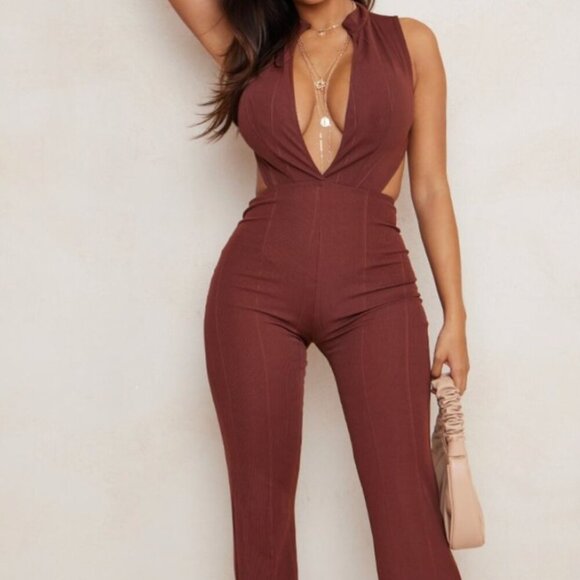 Brown Pretty little things Jumpsuit size S - Picture 1 of 5